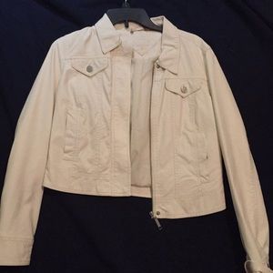 White, pleather jacket